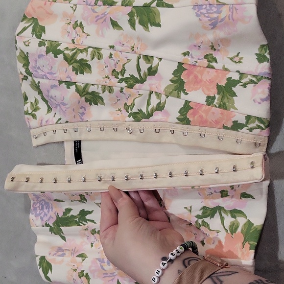 Zara Multicolor Floral Corset Top - Picture 10 of 15